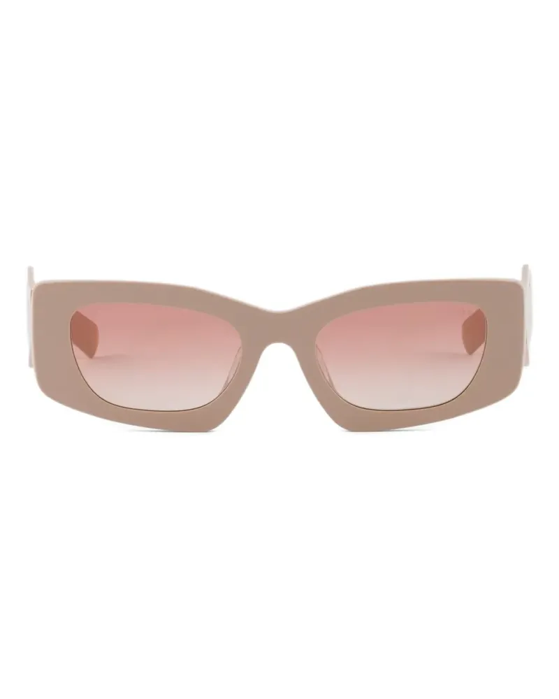 Prada sunglasses with triangle logo - Nude Nude