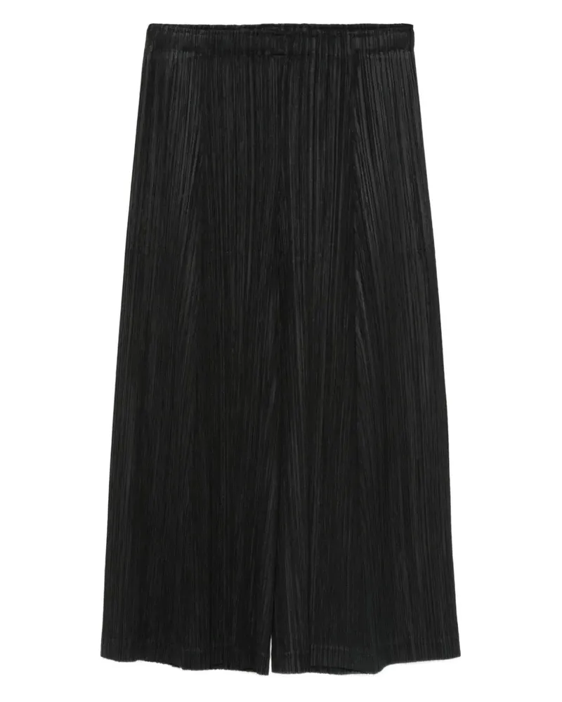 Issey Miyake Plissierte Hose - Schwarz Schwarz