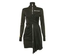 Drapiertes Minikleid aus Jersey - Schwarz