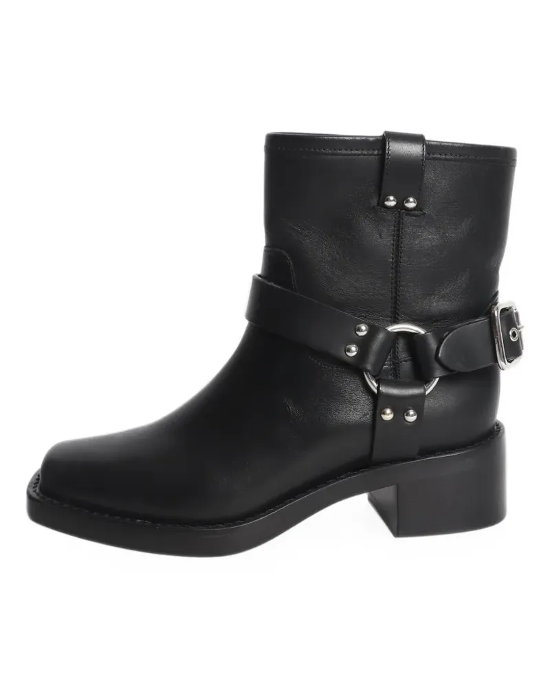 Reformation Foster leather ankle boots - Schwarz Schwarz