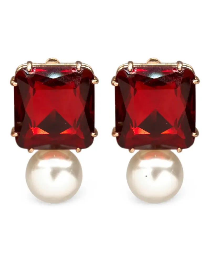 Carolina Herrera New York pearl drop earrings - Rot Rot