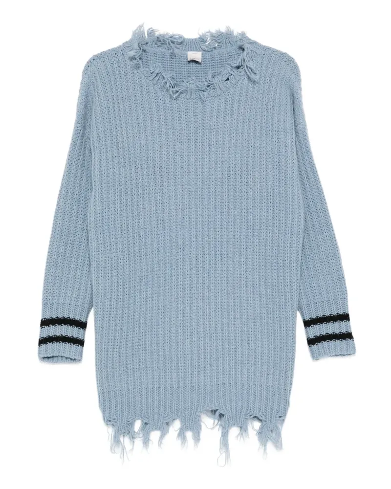 Pinko frayed striped sweat - Blau Blau