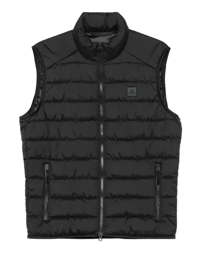 Marc O'Polo Weste mit Logo-Patch - Schwarz Schwarz