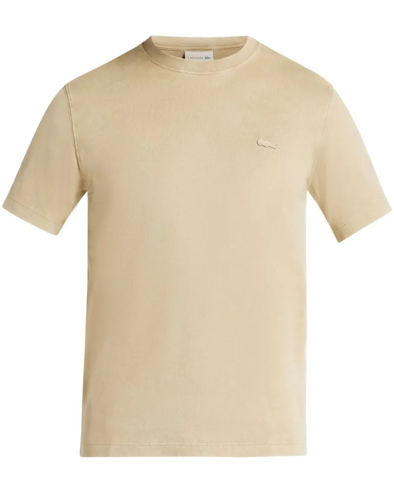 Lacoste T-Shirt mit Logo-Patch - Nude Nude