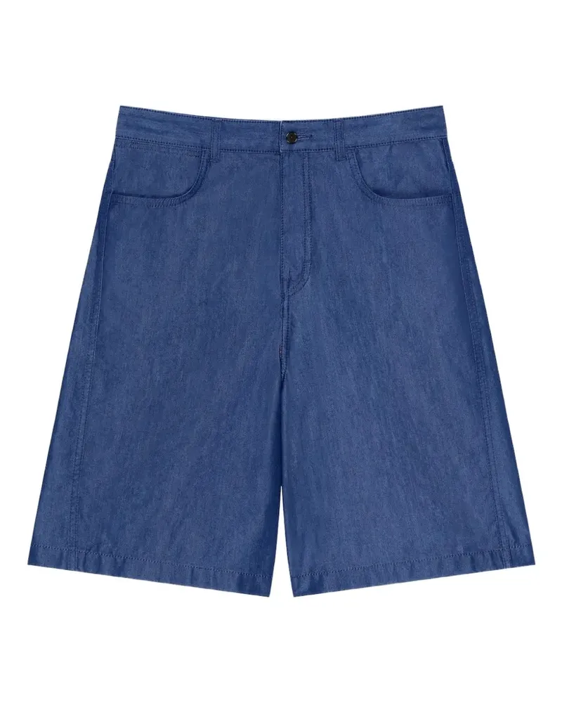 Givenchy Couture Seam Bermudas aus Denim mit  Stamp - Blau Blau