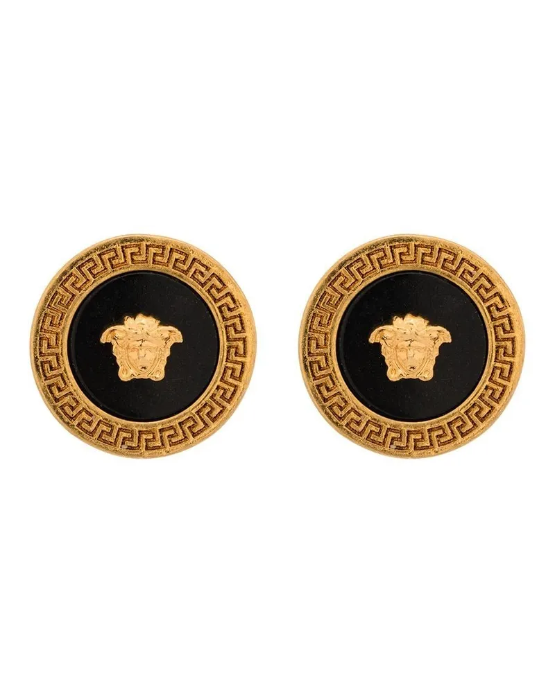 Versace Medusa enamel stud earrings Gold