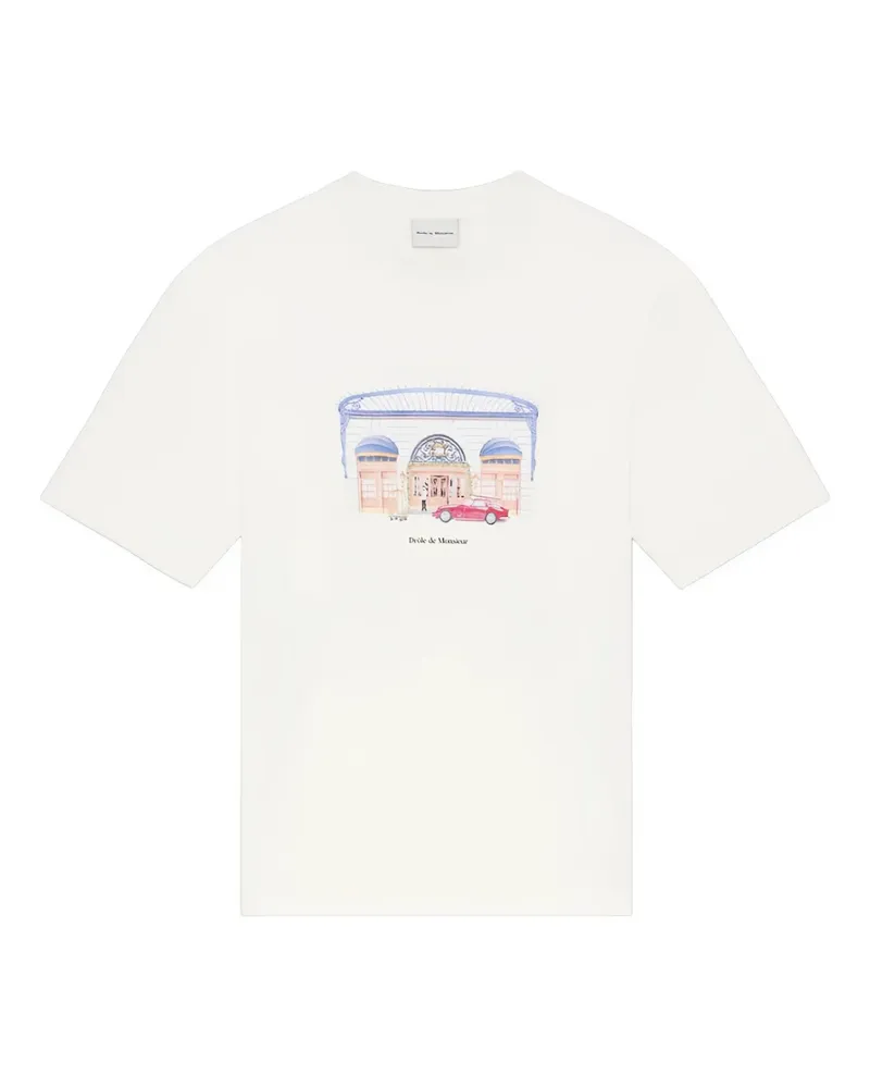 Drôle de Monsieur T-Shirt mit Print - Nude Nude