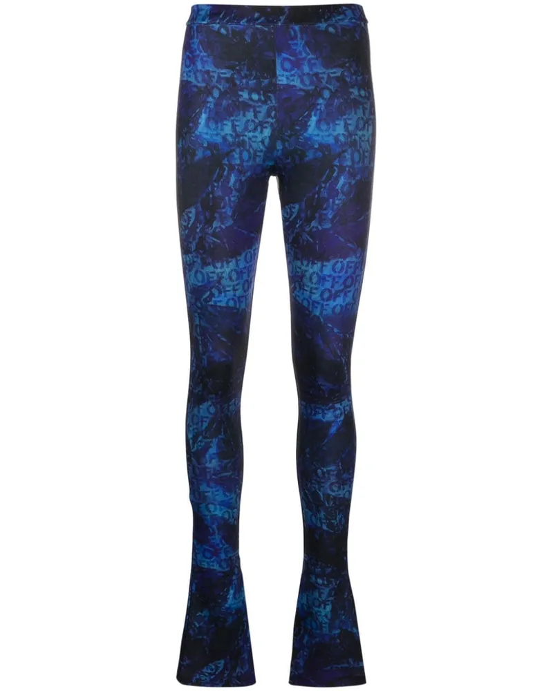 OFF-WHITE Hose mit Logo-Print - Blau Blau