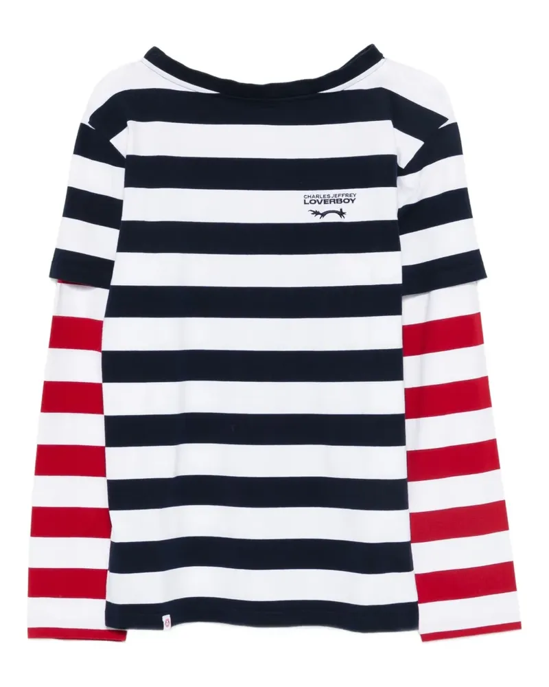 Charles Jeffrey Loverboy Gestreiftes T-Shirt - Weiß Weiß