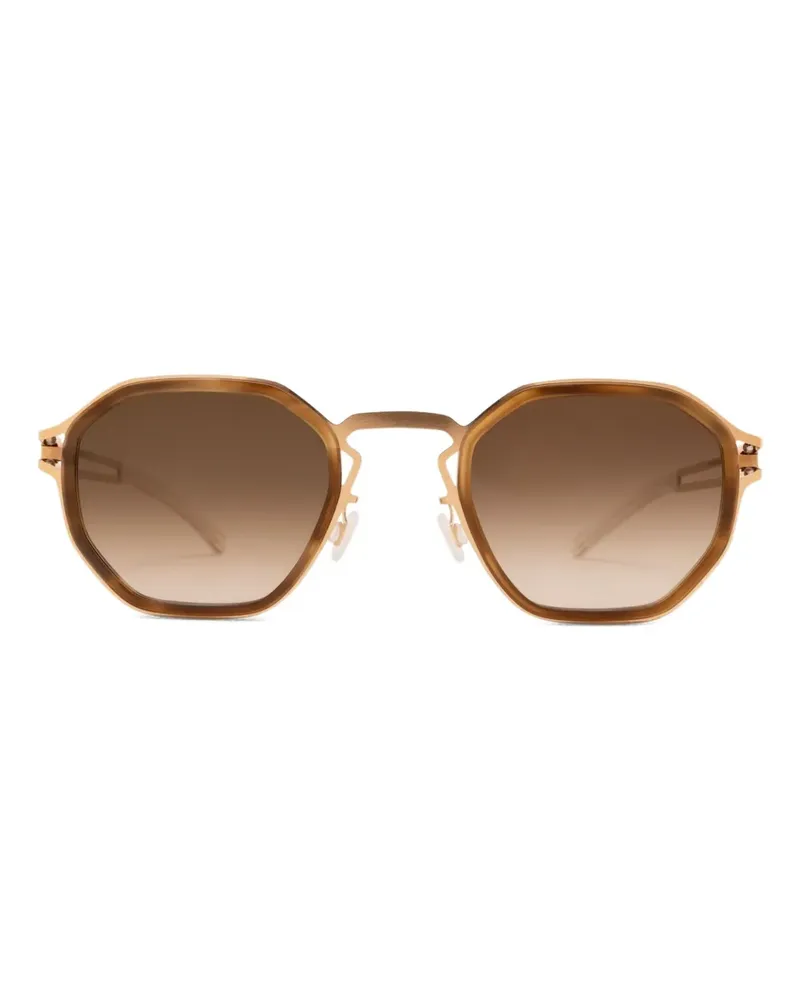 Mykita Sonnenbrille mit geometrischem Gestell - Braun Braun