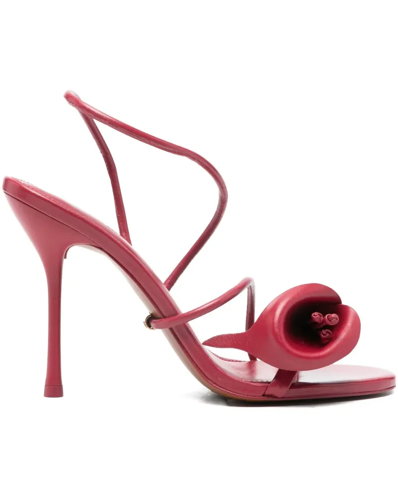 Cult Gaia Cassidy Sandalen mit Blume 11mm - Rot Rot