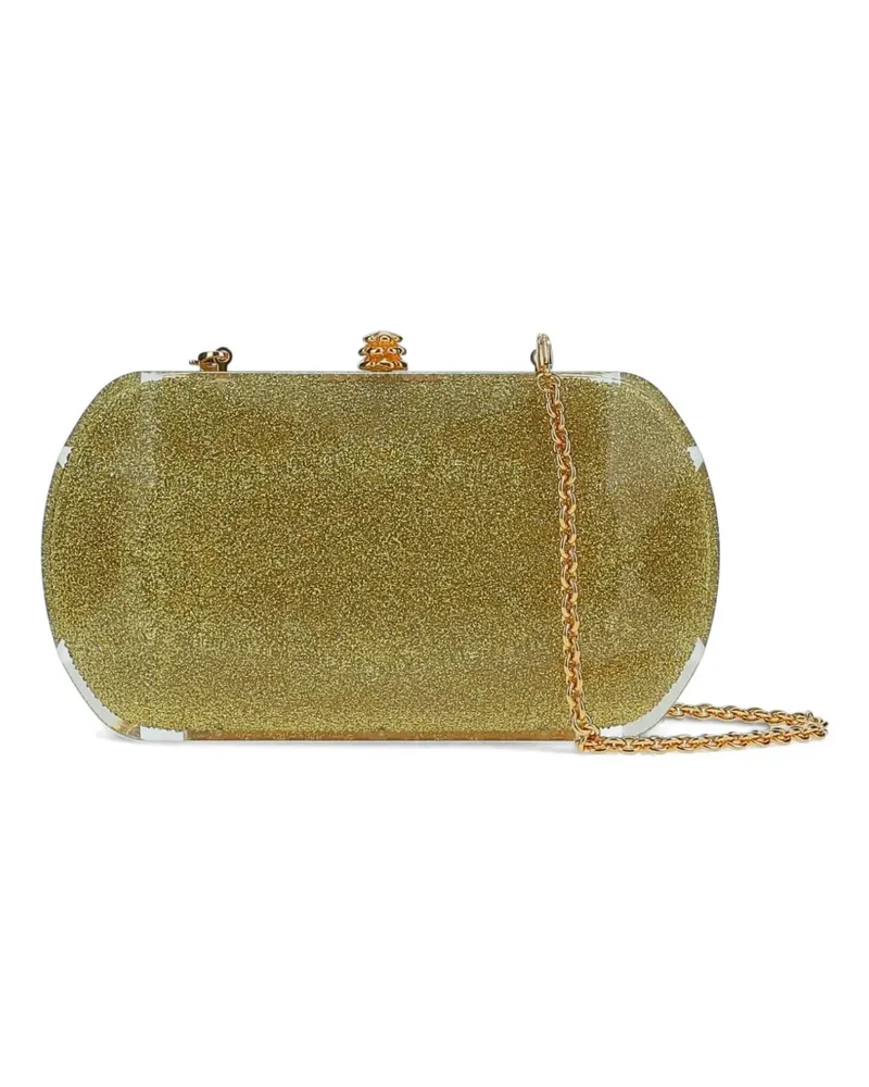 Tyler Ellis Giulia glitter clutch bag - Gold Gold