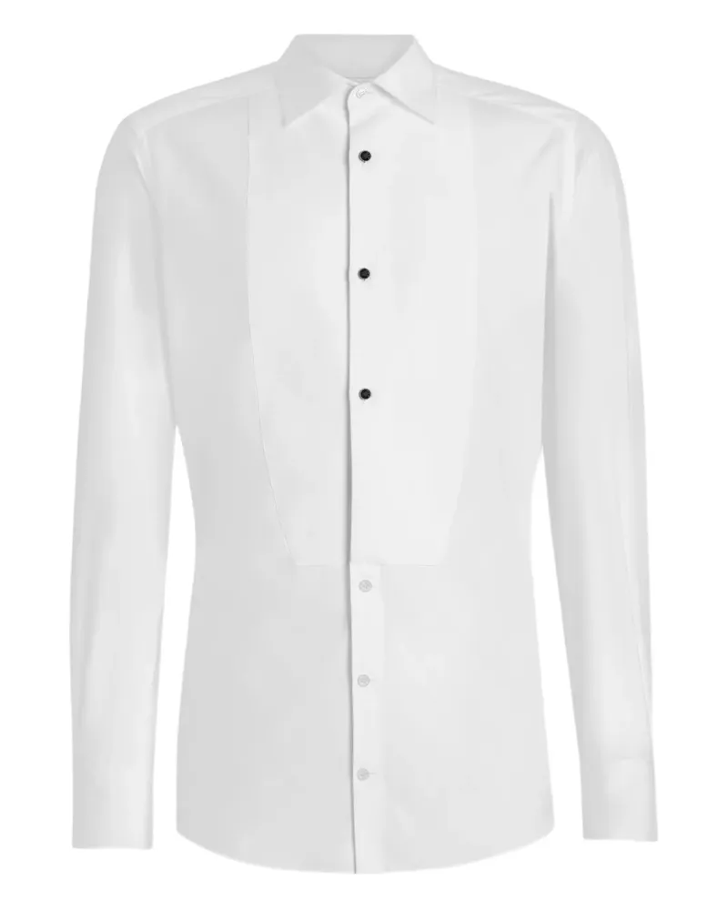 Dolce & Gabbana Smoking-Hemd aus Popeline - Weiß Weiß