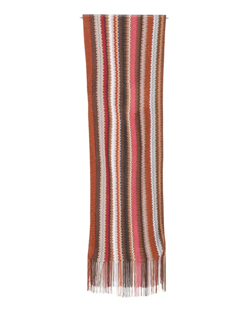 Missoni zig-zag fringed scarf - Braun Braun