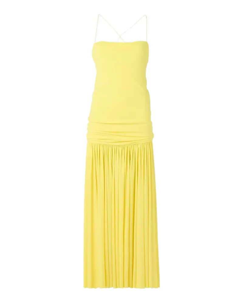 Jacquemus The Pleated Kleid - Gelb Gelb