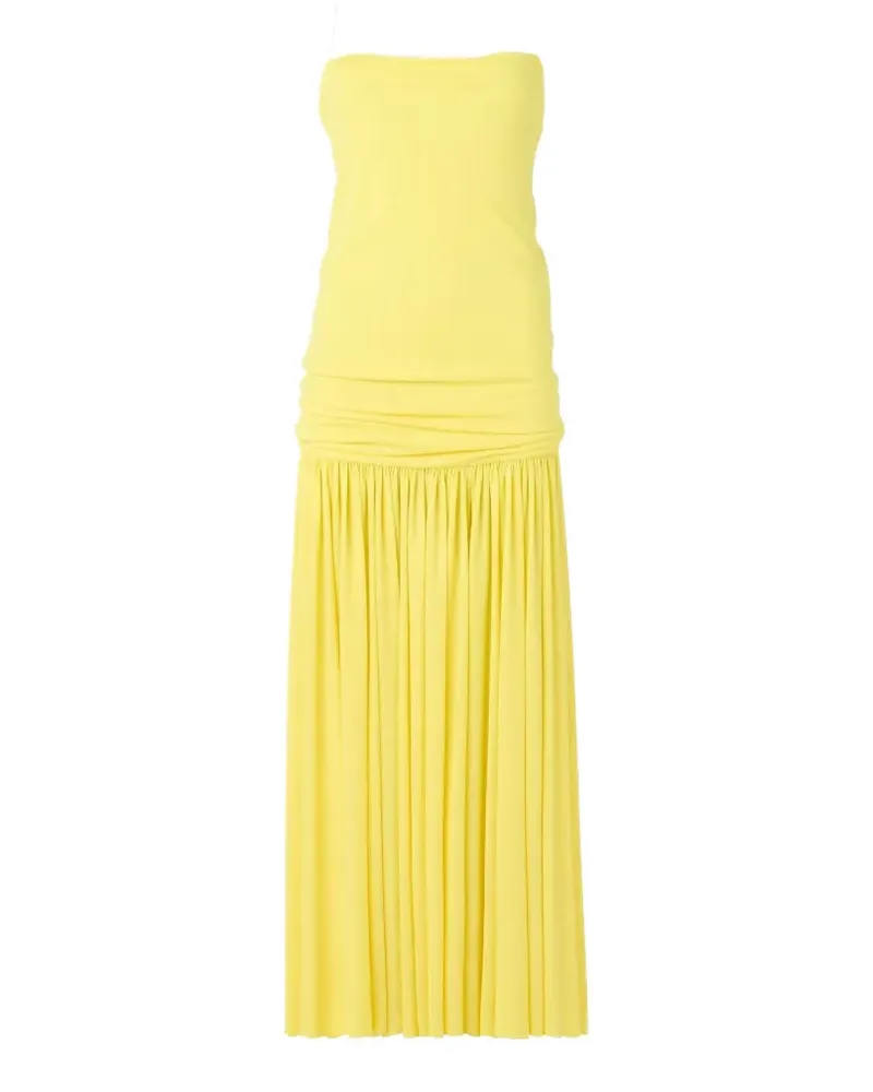 Jacquemus The Abiha ruched pleated maxi dress - Gelb Gelb