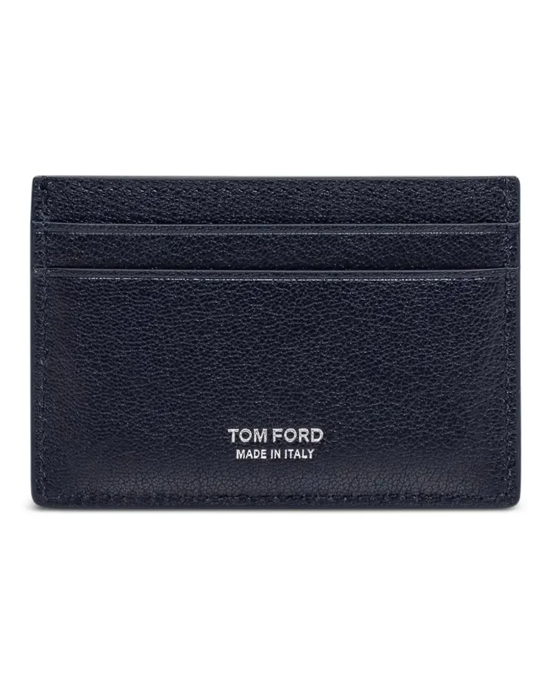 Tom Ford leather card holder - Blau Blau