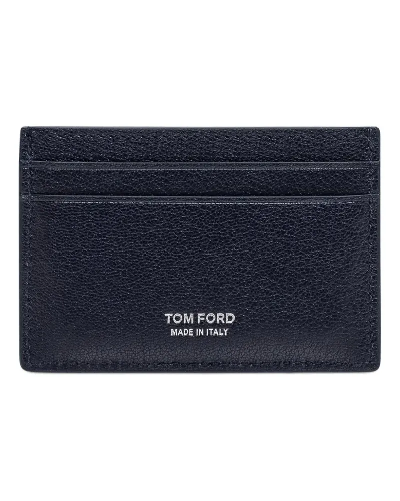 Tom Ford leather card holder - Blau Blau