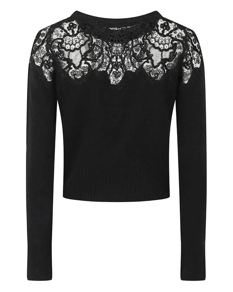 Ermanno Scervino Kaschmirpullover mit Spitze - Schwarz Schwarz