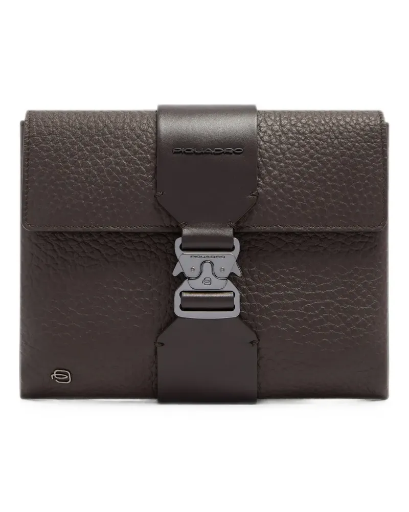 Piquadro buckle-fastening clutch bag - Braun Braun