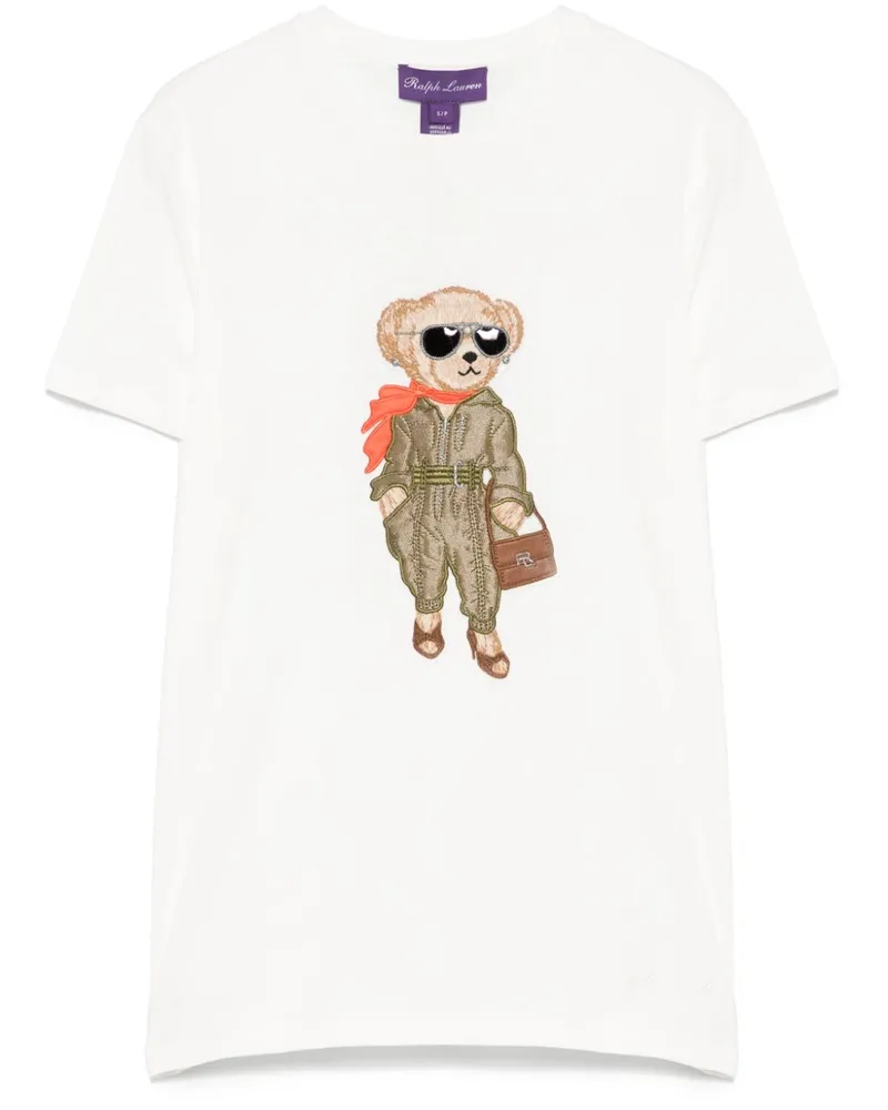 Ralph Lauren Aviator Bear T-Shirt - Weiß Weiß