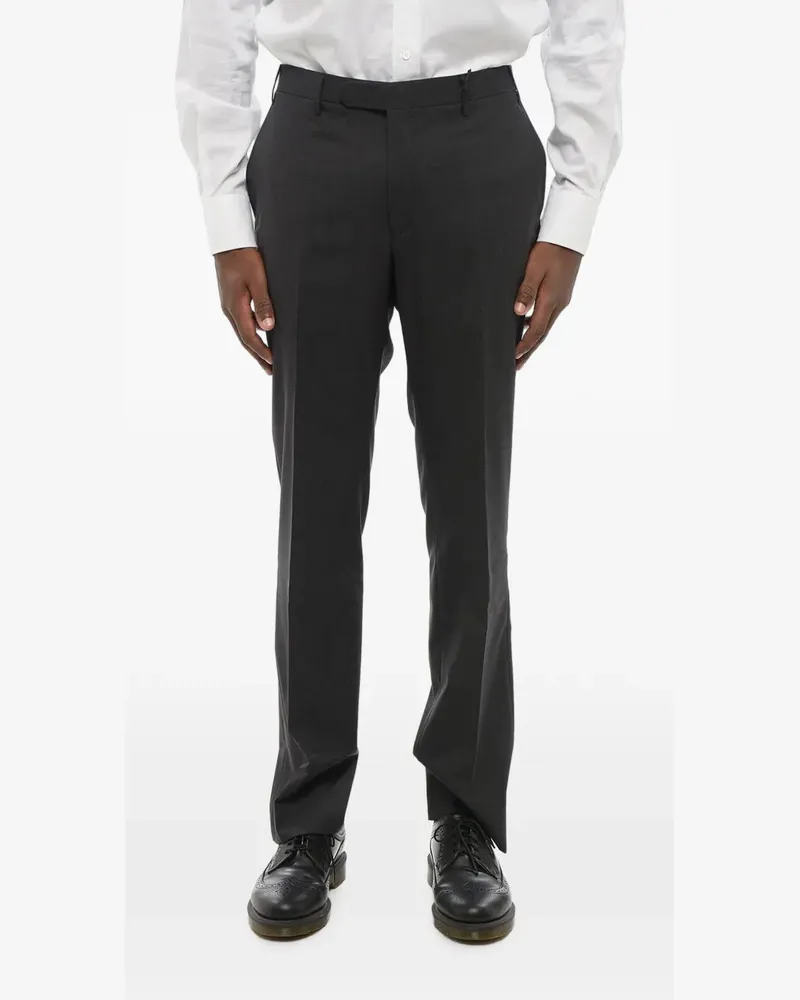 Corneliani flat-front wool trousers - Grau Grau