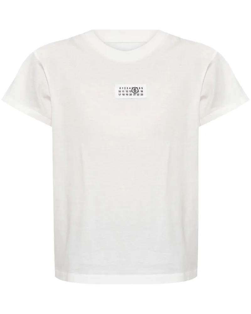 Maison Margiela T-Shirt mit Nummern-Motiv - Weiß Weiß