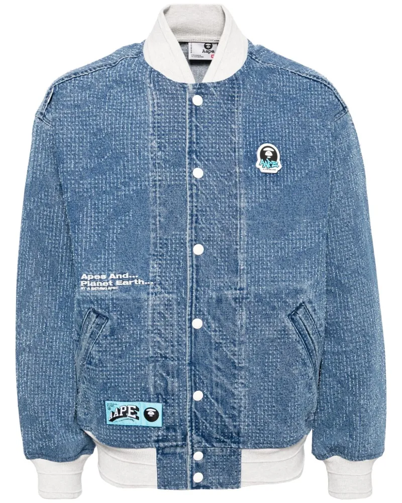 BAPE Bomberjacke im Jeans-Look - Blau Blau