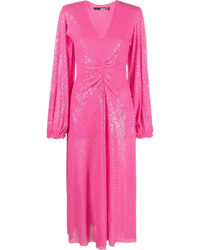 ROTATE Birger Christensen Kleid mit Pailletten - Rosa Rosa