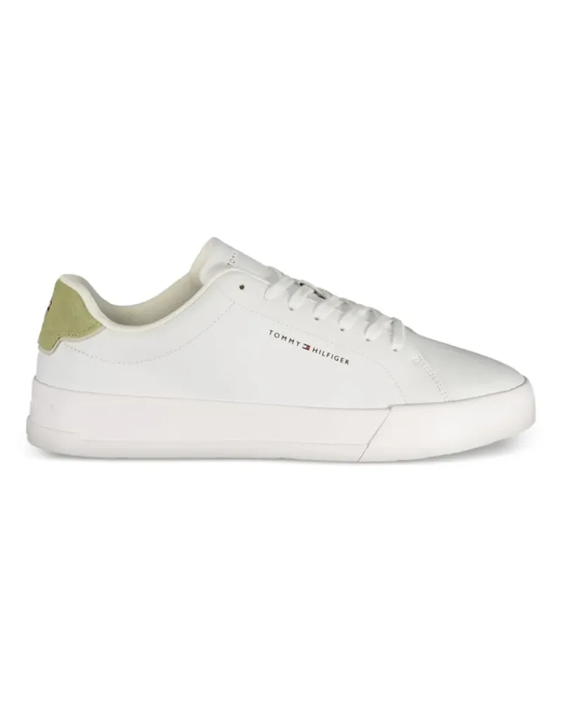Tommy Hilfiger Court logo-print lace-up sneakers - Weiß Weiß