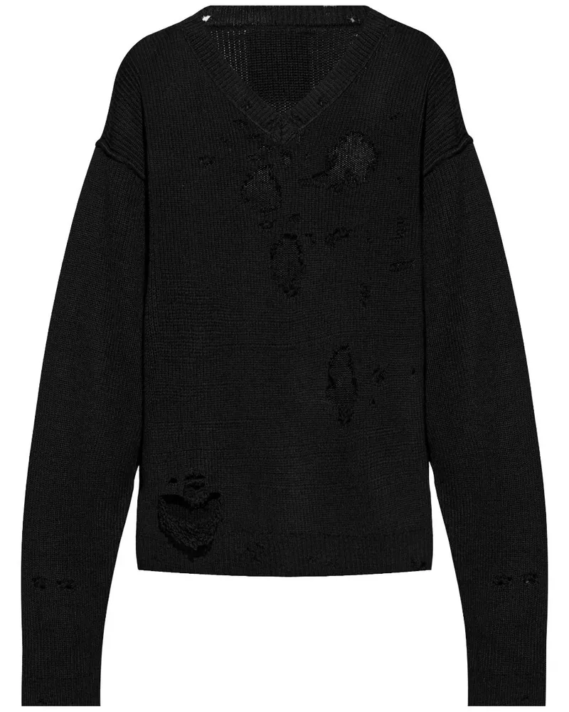 VETEMENTS Pullover im Distressed-Look - Schwarz Schwarz