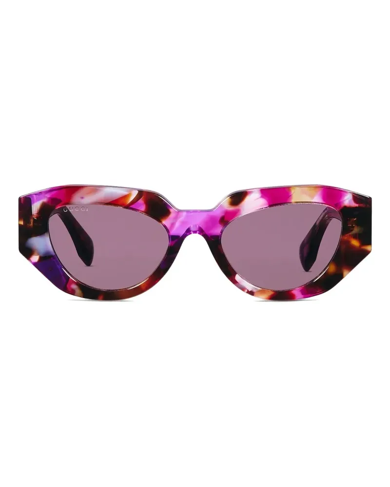 Gucci spotted tortoiseshell logo sunglasses - Rosa Rosa