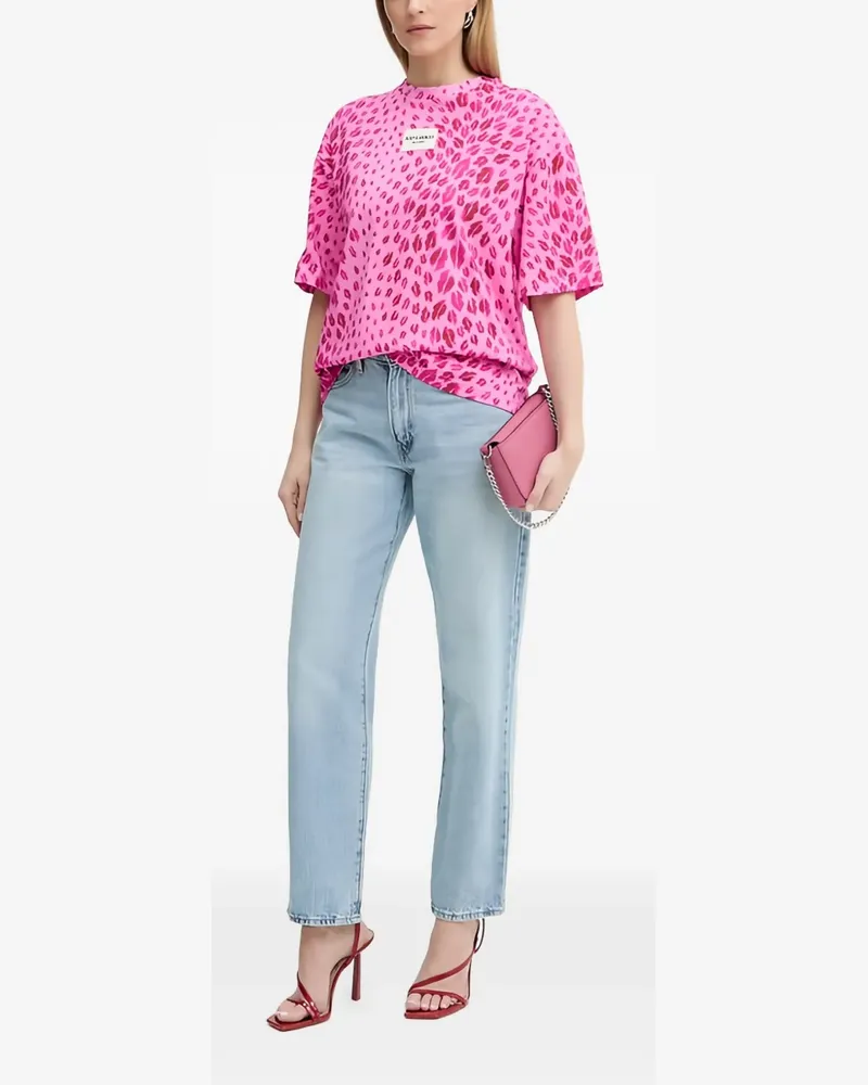 Just Cavalli animal print T-shirt - Rosa Rosa