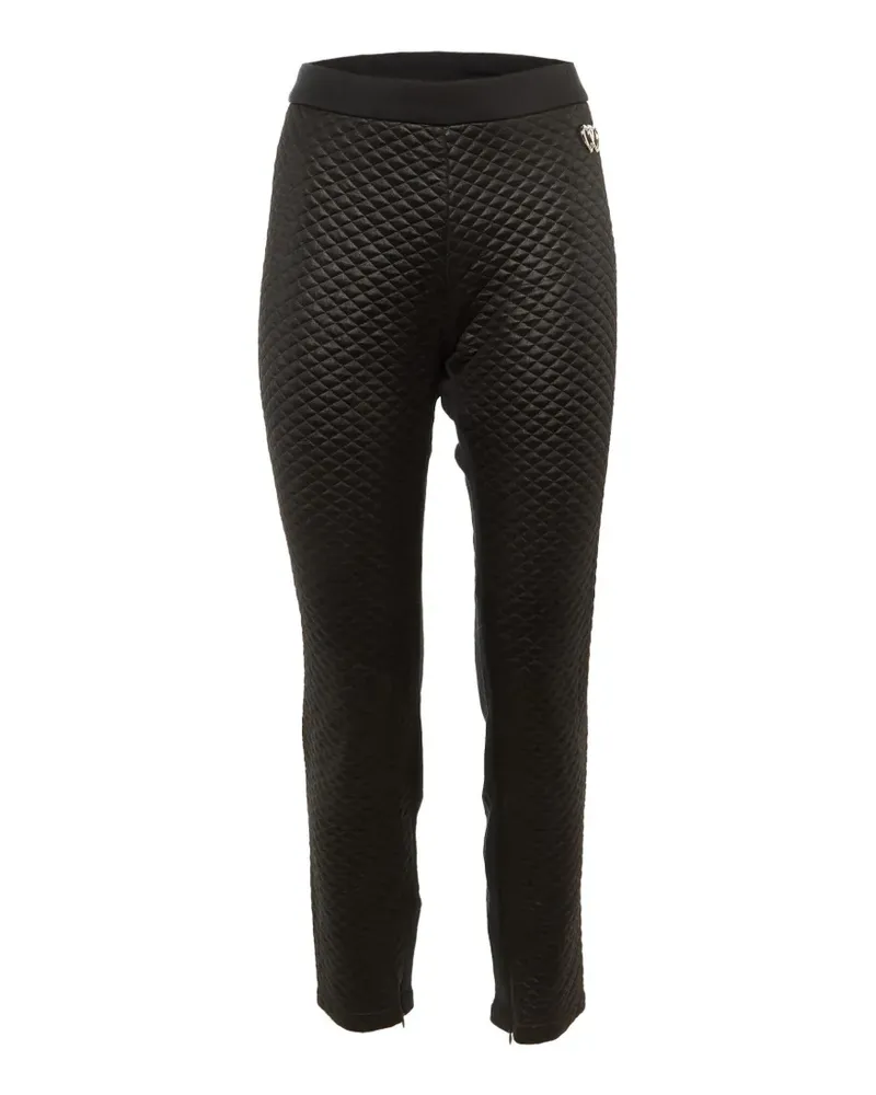 Moschino Gesteppte Hose aus Krepp - Schwarz Schwarz