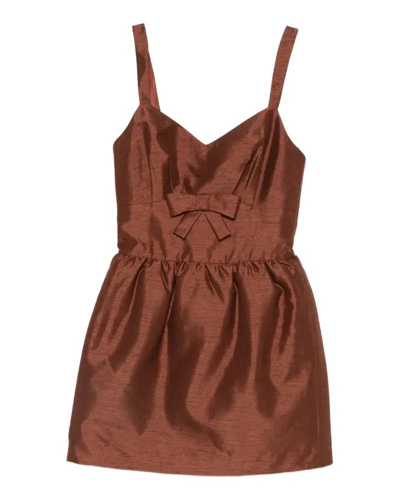 SHUSHU/TONG bow detail mini dress - Braun Braun