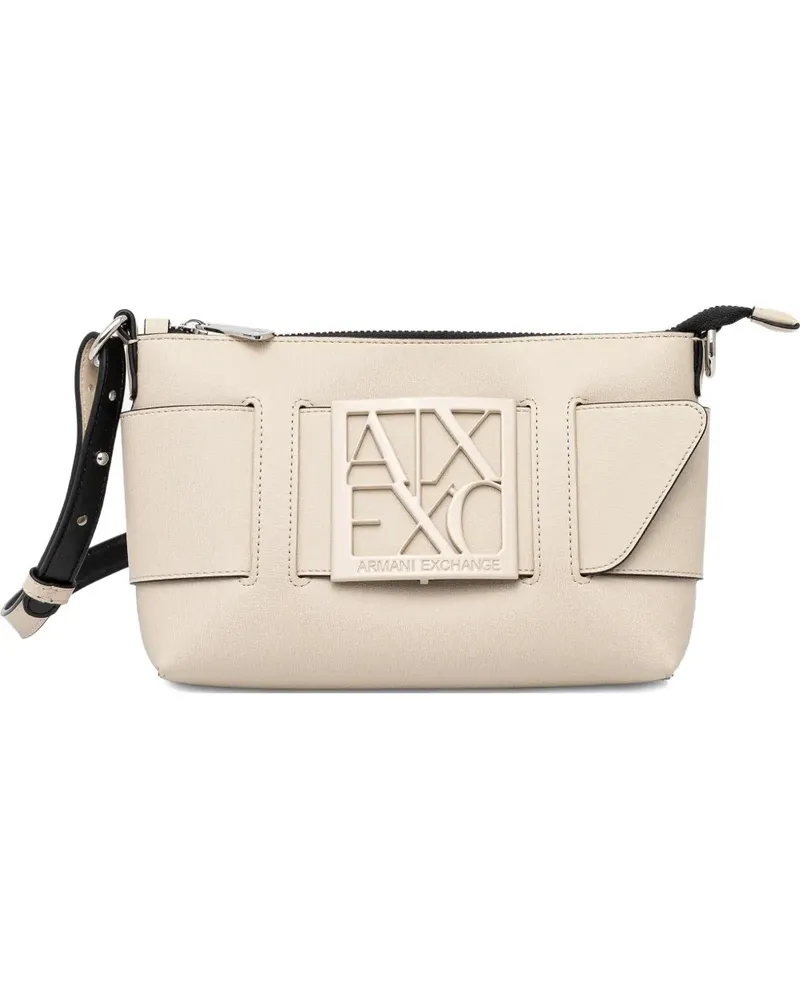 Armani Exchange Tote Bag mit Logo-Schild - Nude Nude