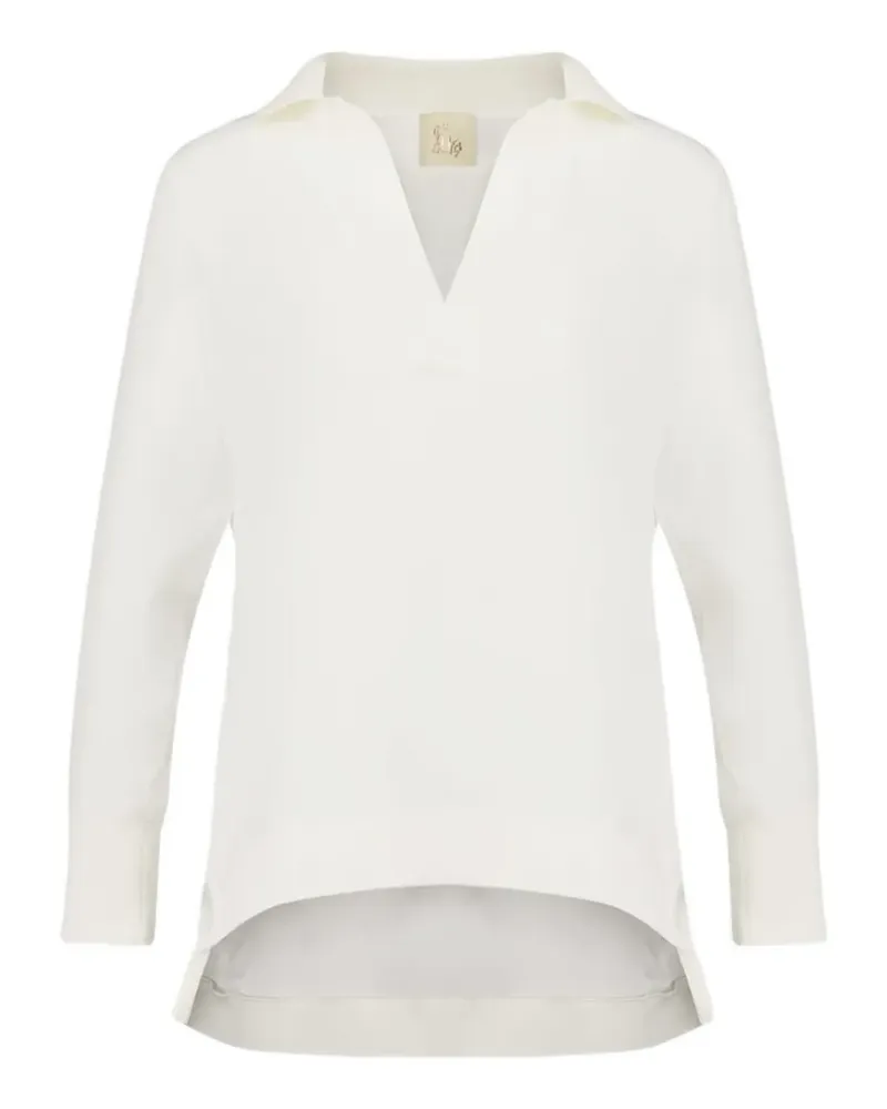 PAULA Langarmshirt mit V-Ausschnitt - Weiß Weiß