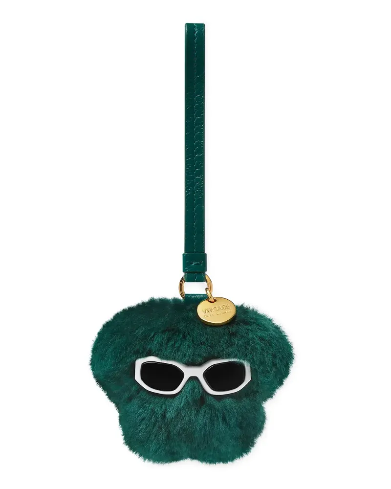 Versace Medusa Schlüsselanhänger aus Shearling - Grün Grün