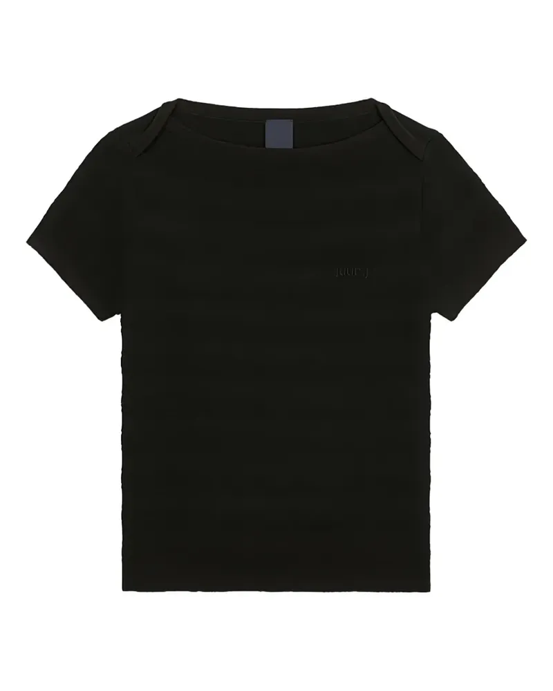 JUUN.J Geripptes T-Shirt - Schwarz Schwarz