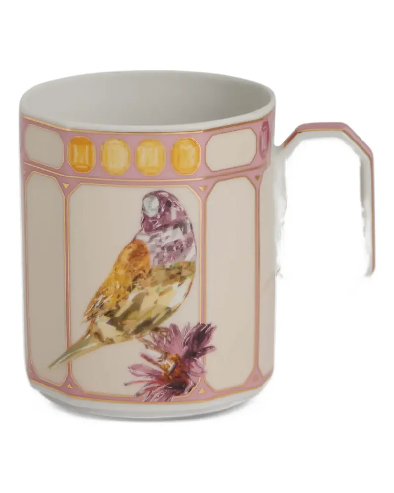 Rosenthal x Swarovski Idyllia bird-print mug - Rosa Rosa