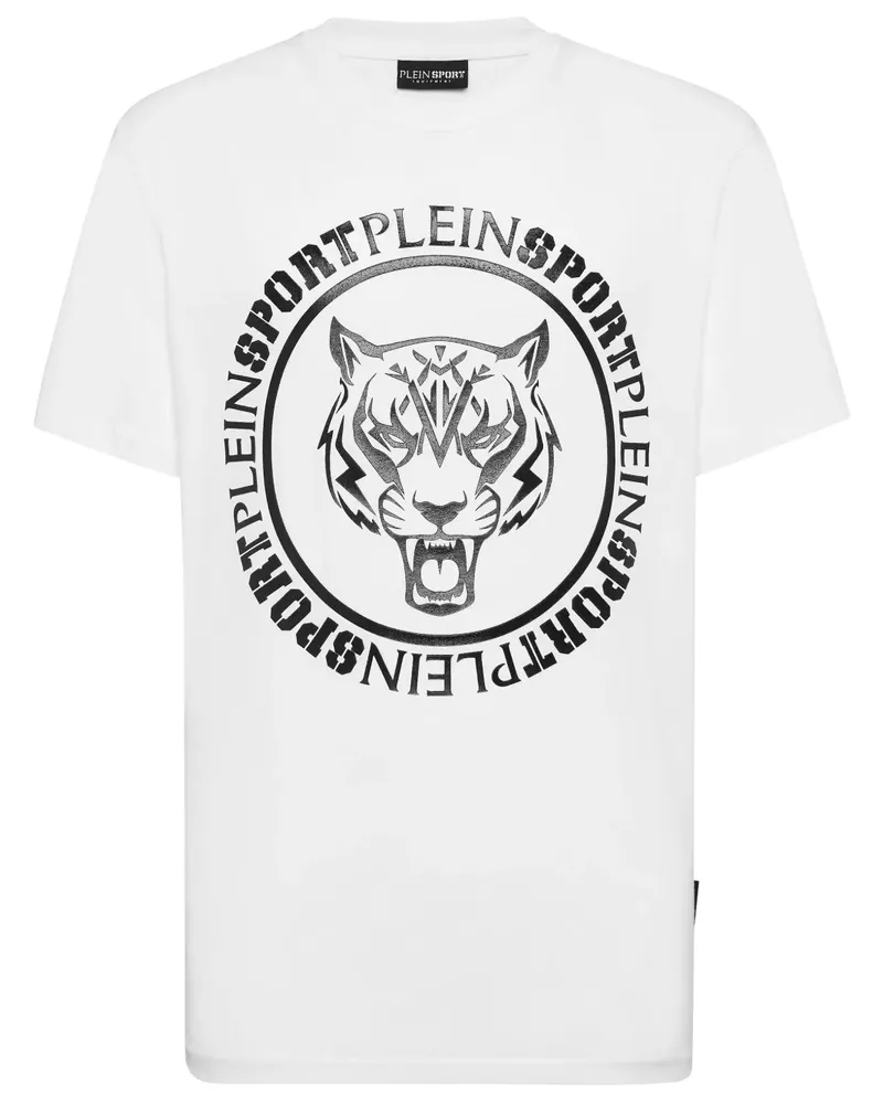 Philipp Plein T-Shirt mit Carbon Tiger-Print - Weiß Weiß