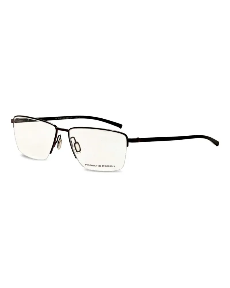 Porsche Design Brille mit eckigem Gestell - Braun Braun