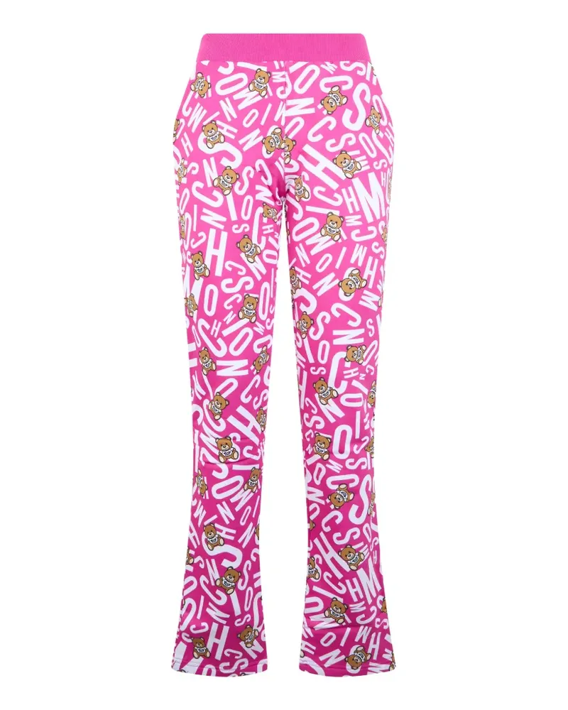 Moschino logo-print track pants - Rosa Rosa