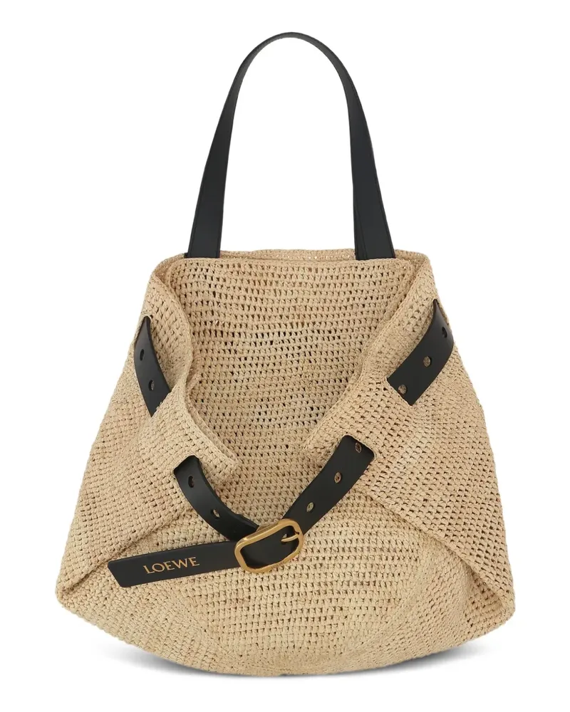 Loewe Mittelgroße Punch Hole Schultertasche - Nude Nude