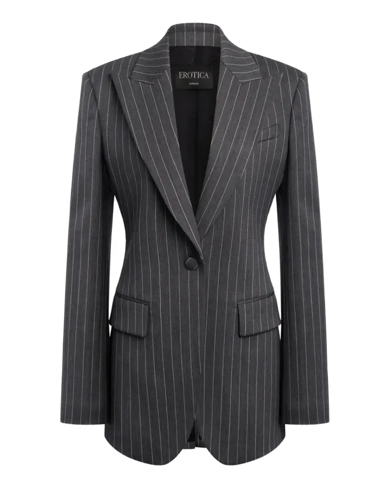 Dondup pinstripe-pattern single-breasted blazer - Grau Grau