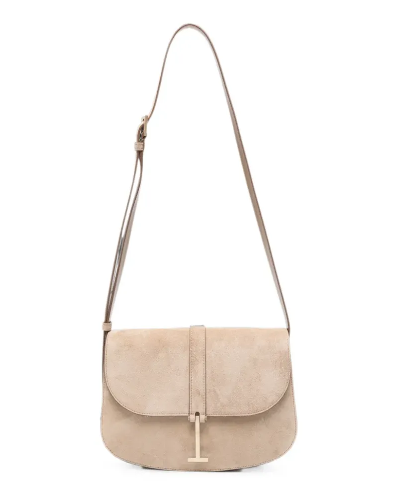 Tom Ford small Kara T-bar suede crossbody bag - Nude Nude