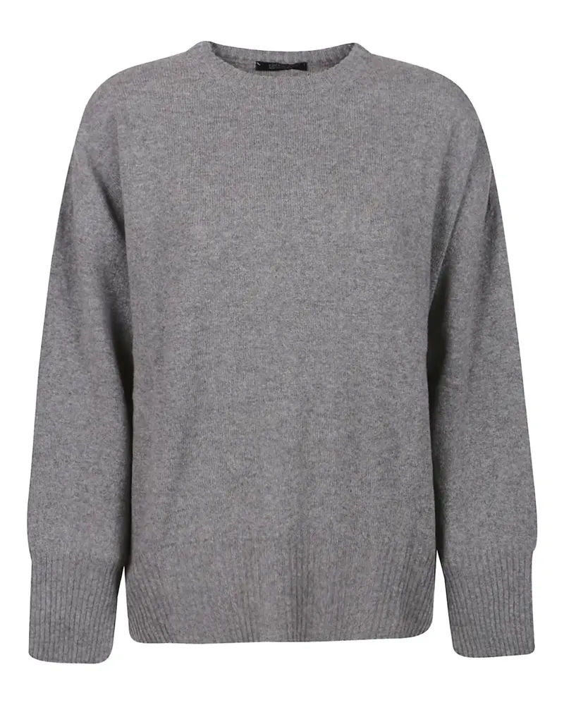 ARAGONA Kaschmirpullover mit rundem Ausschnitt - Grau Grau