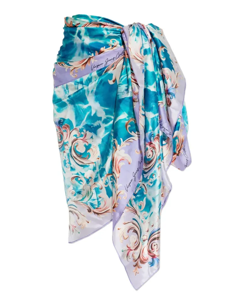 Versace Jeans baroque-print sarong - Blau Blau