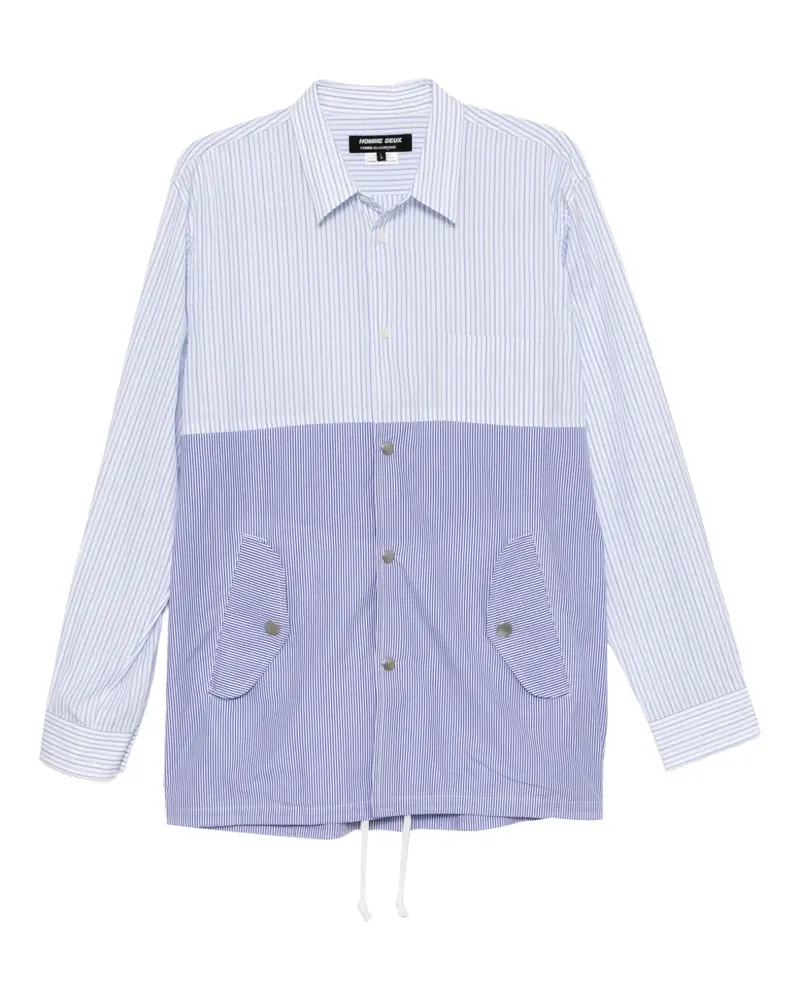 Comme des Garçons Gestreiftes Hemd - Blau Blau