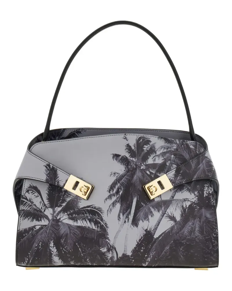 Ferragamo Mittelgroße Hug Schultertasche - Grau Grau